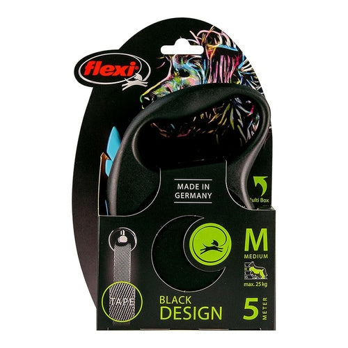 Flexi Hundeleine BLACK DESIGN 5 m Blau Größe M