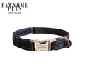 Kleines Hundehalsband Purplish Blue Stripe – Für Hunde & Katzen
