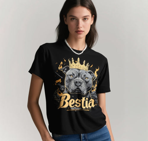 Bully T-Shirt Schwarz – Hunde-Motiv